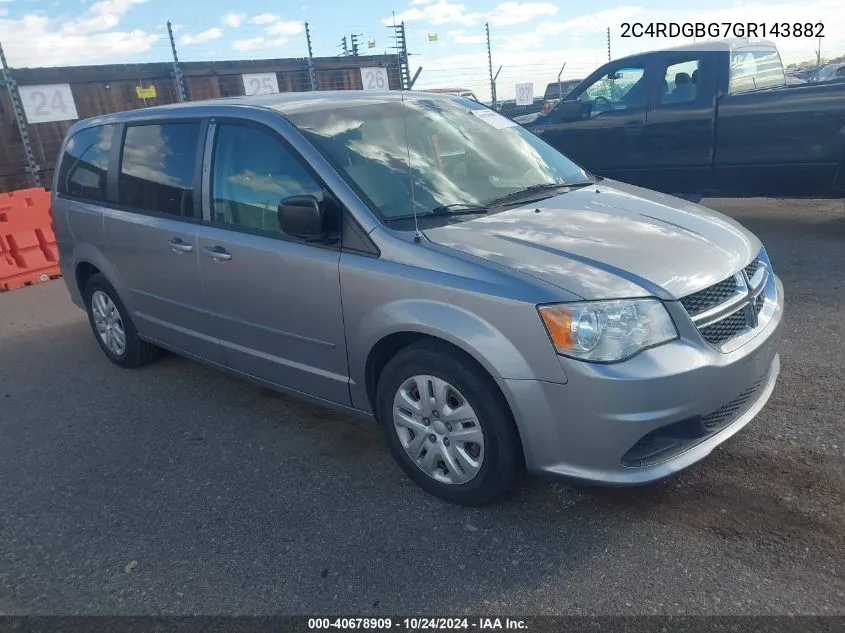 2016 Dodge Grand Caravan Se VIN: 2C4RDGBG7GR143882 Lot: 40678909