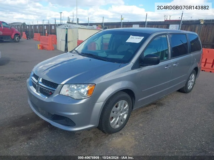 2C4RDGBG7GR143882 2016 Dodge Grand Caravan Se