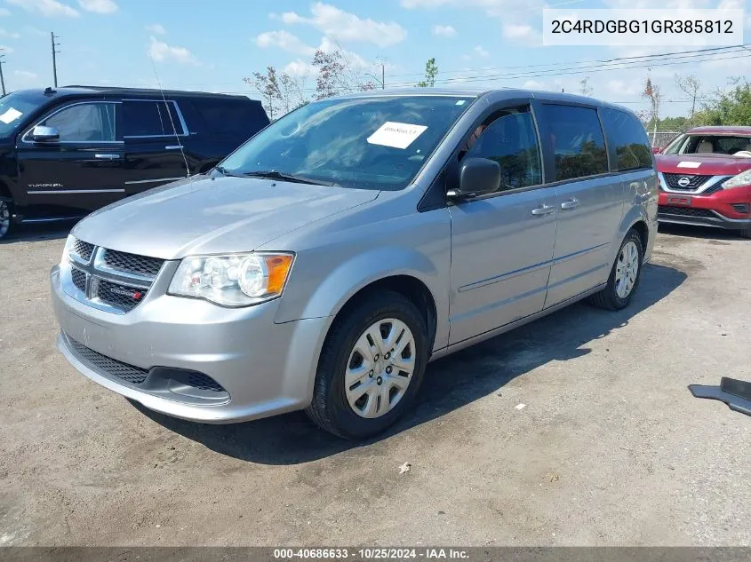 2016 Dodge Grand Caravan Se VIN: 2C4RDGBG1GR385812 Lot: 40686633