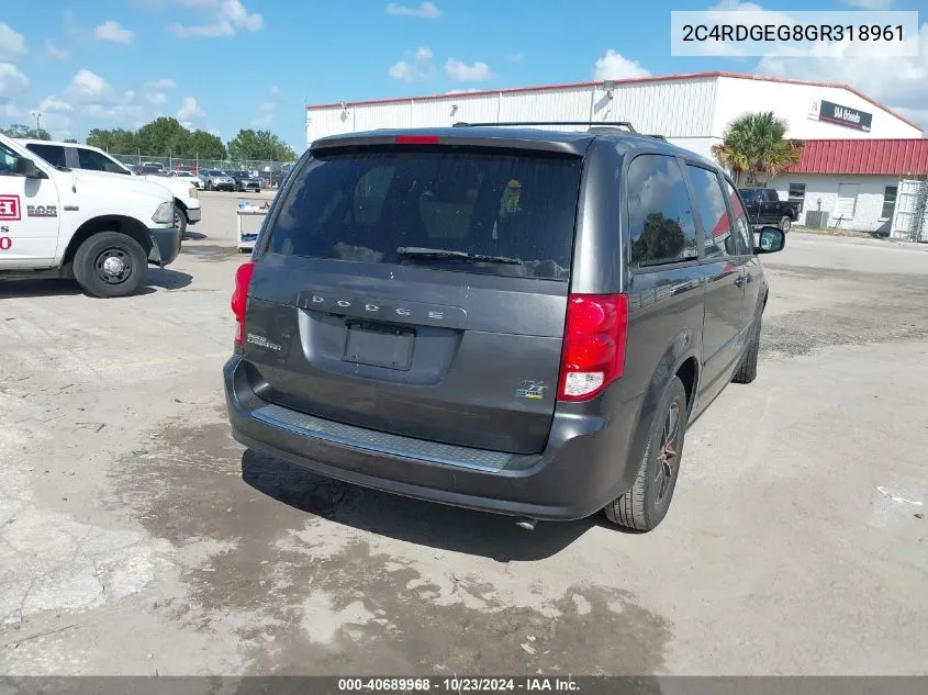 2016 Dodge Grand Caravan R/T VIN: 2C4RDGEG8GR318961 Lot: 40689968