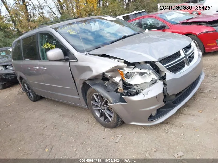 2016 Dodge Grand Caravan Sxt VIN: 2C4RDGCG8GR364261 Lot: 40694739