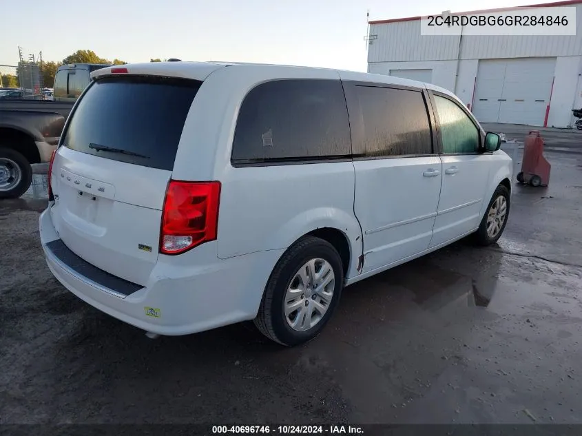 2016 Dodge Grand Caravan Se VIN: 2C4RDGBG6GR284846 Lot: 40696746