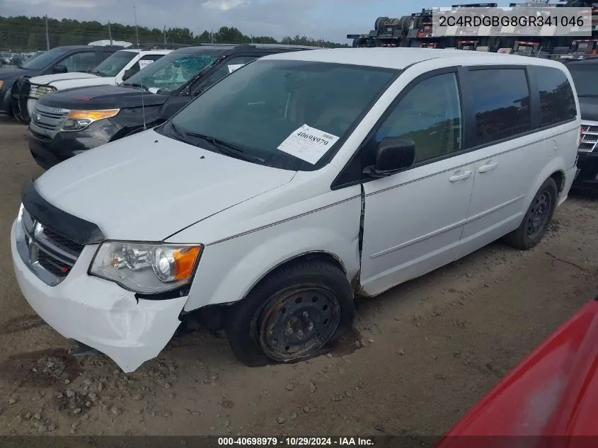 2016 Dodge Grand Caravan Se VIN: 2C4RDGBG8GR341046 Lot: 40698979