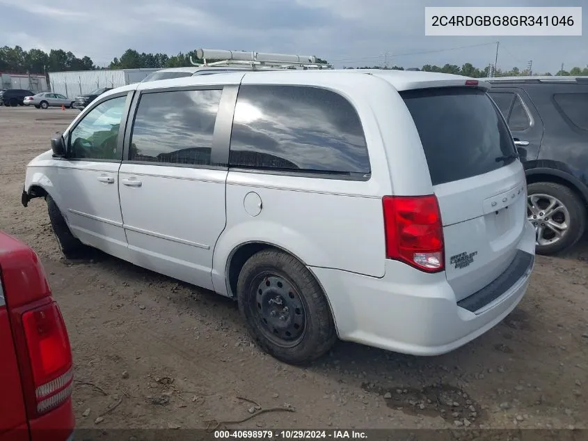 2016 Dodge Grand Caravan Se VIN: 2C4RDGBG8GR341046 Lot: 40698979