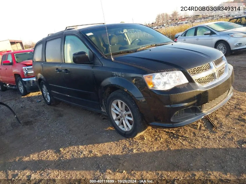 2016 Dodge Grand Caravan Se/Sxt VIN: 2C4RDGBG3GR349314 Lot: 40711699