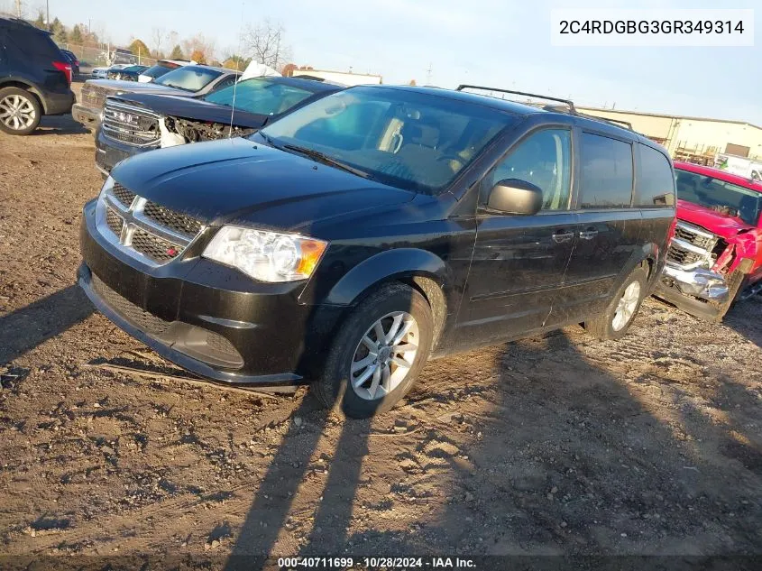 2016 Dodge Grand Caravan Se/Sxt VIN: 2C4RDGBG3GR349314 Lot: 40711699