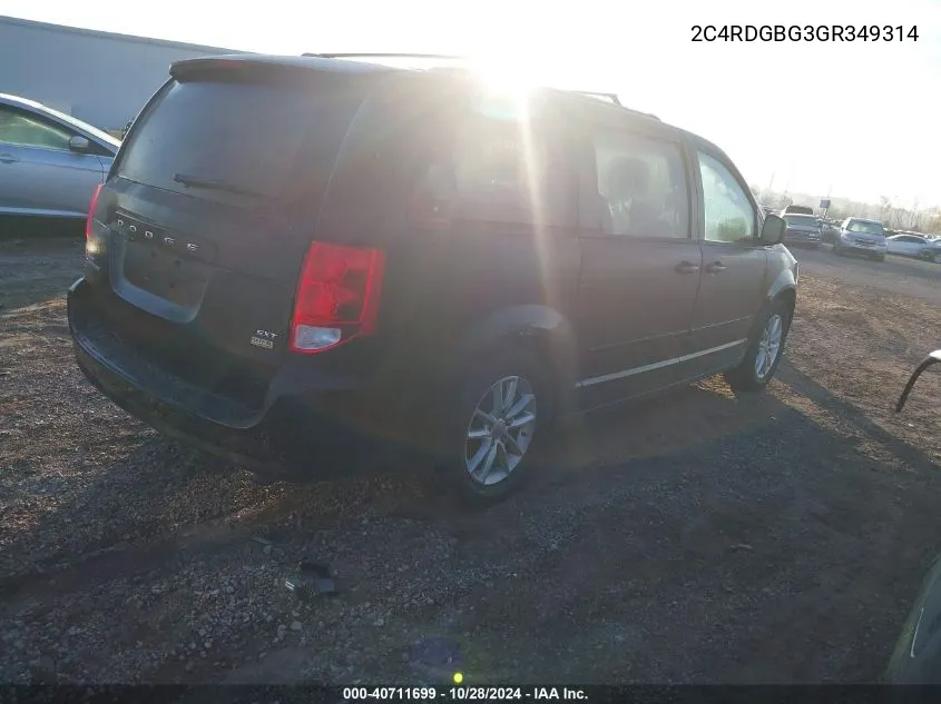 2016 Dodge Grand Caravan Se/Sxt VIN: 2C4RDGBG3GR349314 Lot: 40711699