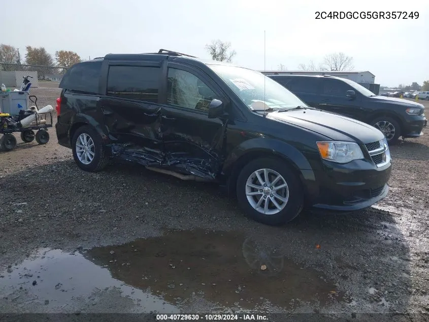 2016 Dodge Grand Caravan Sxt VIN: 2C4RDGCG5GR357249 Lot: 40729630