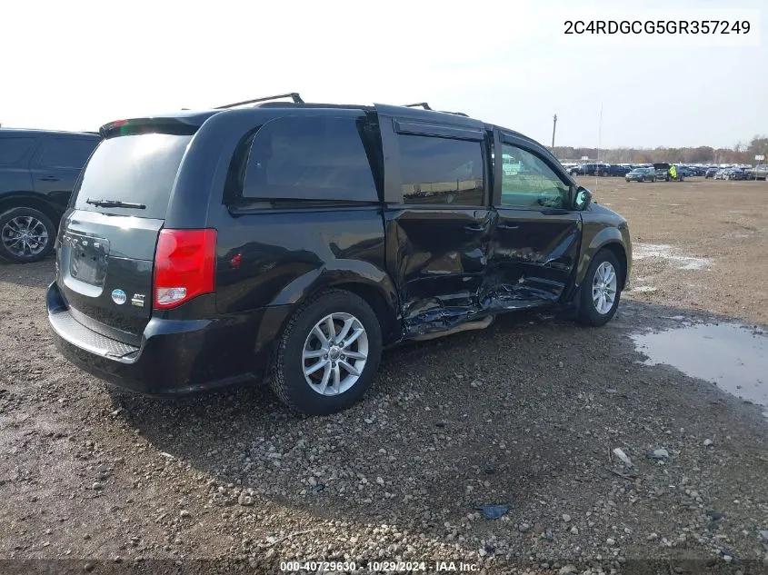 2016 Dodge Grand Caravan Sxt VIN: 2C4RDGCG5GR357249 Lot: 40729630