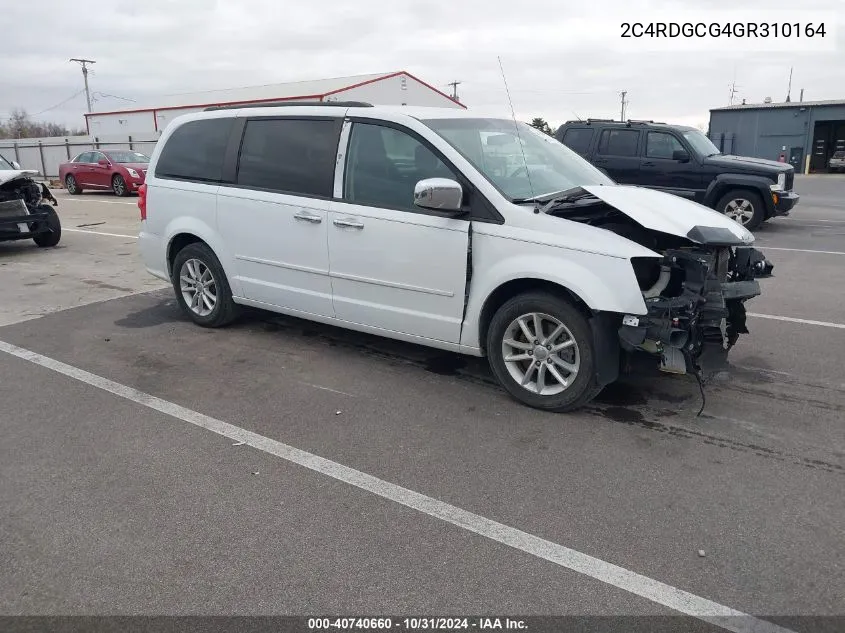 2016 Dodge Grand Caravan Sxt VIN: 2C4RDGCG4GR310164 Lot: 40740660