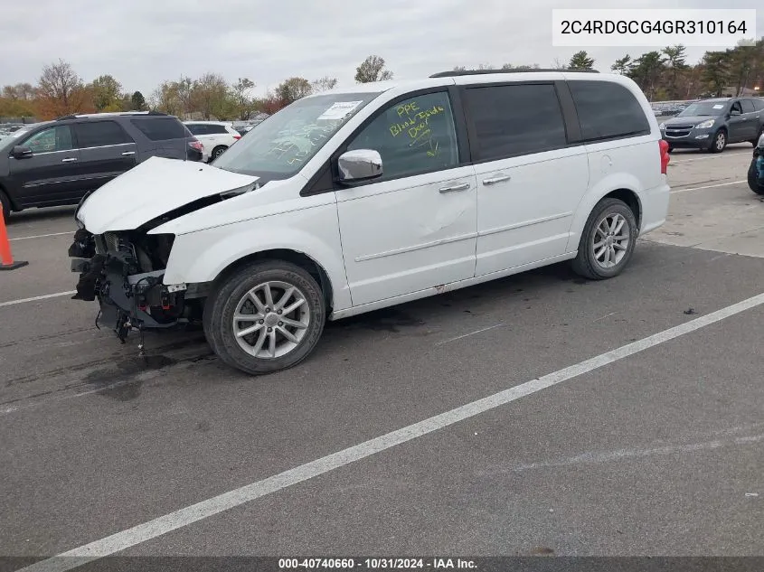 2016 Dodge Grand Caravan Sxt VIN: 2C4RDGCG4GR310164 Lot: 40740660