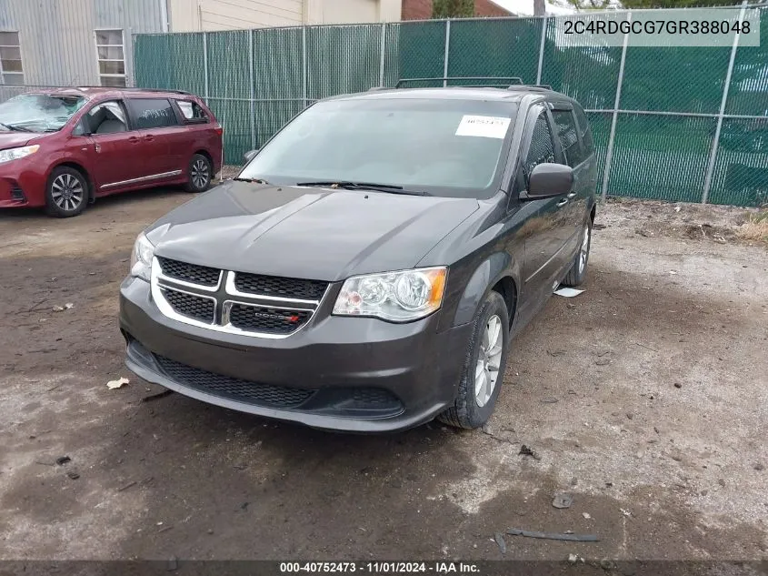 2016 Dodge Grand Caravan Sxt VIN: 2C4RDGCG7GR388048 Lot: 40752473