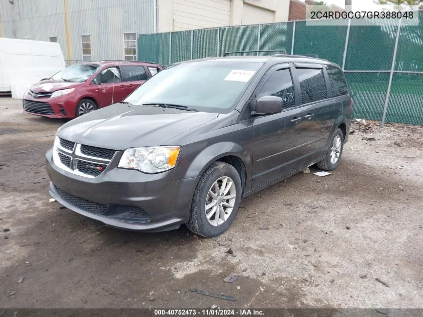 2016 Dodge Grand Caravan Sxt VIN: 2C4RDGCG7GR388048 Lot: 40752473