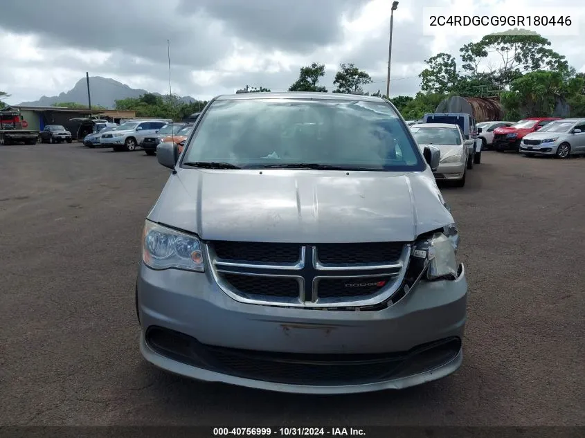 2016 Dodge Grand Caravan Sxt VIN: 2C4RDGCG9GR180446 Lot: 40756999