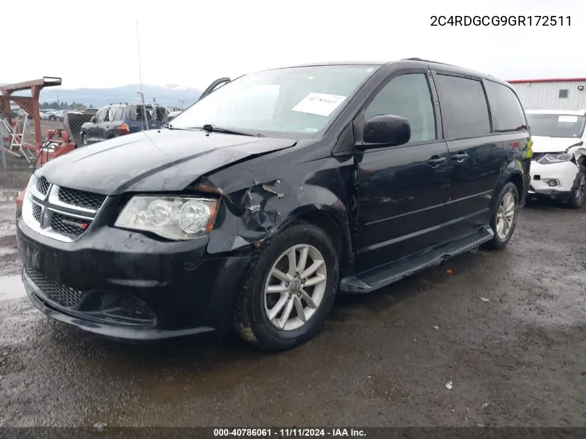 2C4RDGCG9GR172511 2016 Dodge Grand Caravan Sxt