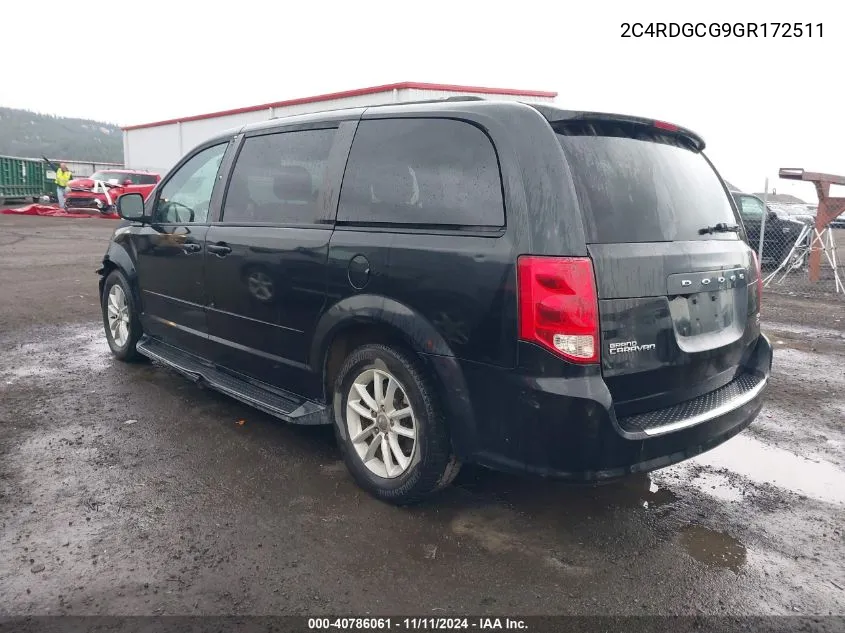 2C4RDGCG9GR172511 2016 Dodge Grand Caravan Sxt