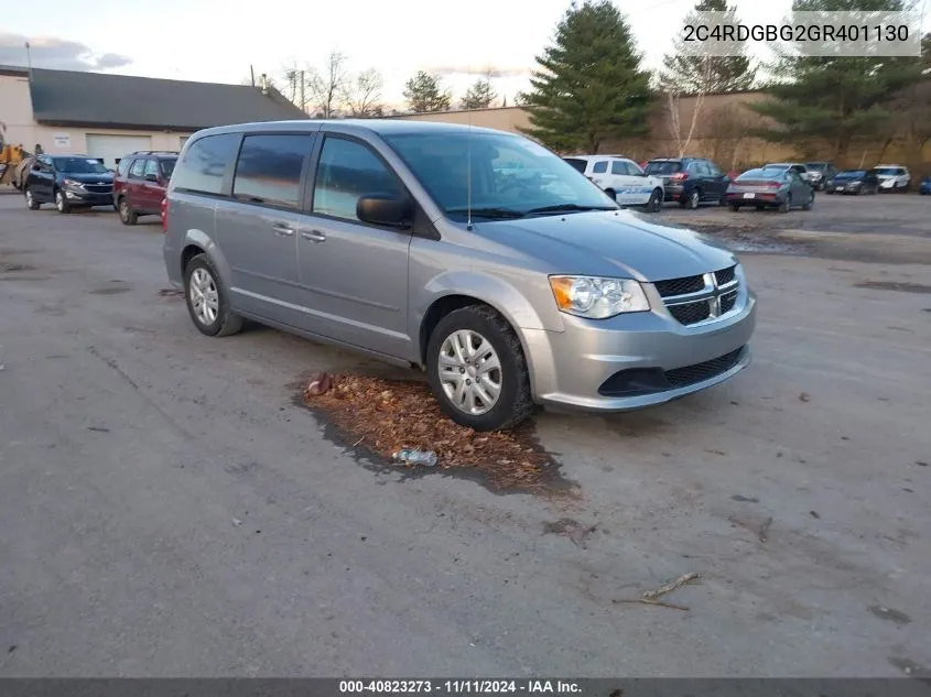 2016 Dodge Grand Caravan Se VIN: 2C4RDGBG2GR401130 Lot: 40823273