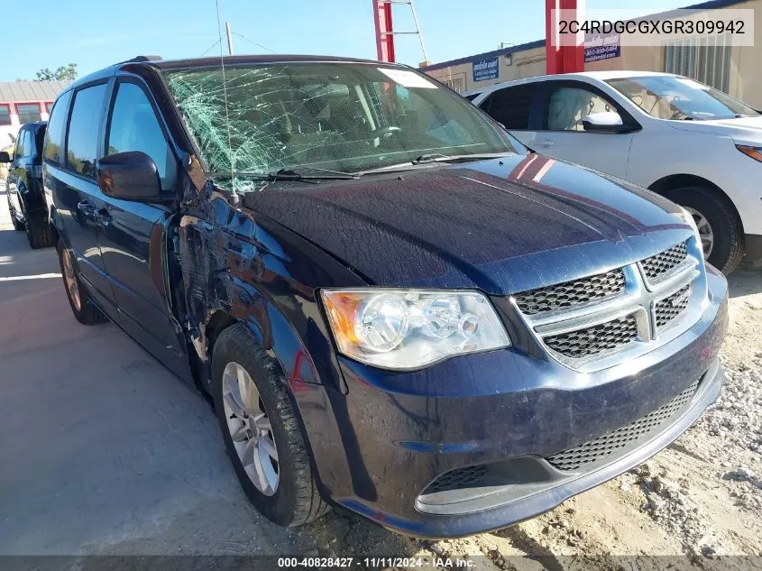 2C4RDGCGXGR309942 2016 Dodge Grand Caravan Sxt