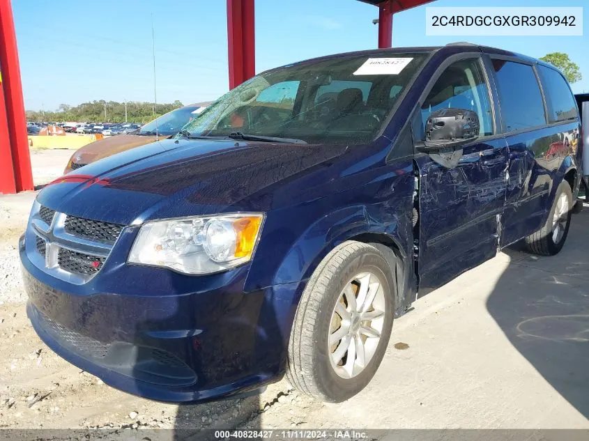 2C4RDGCGXGR309942 2016 Dodge Grand Caravan Sxt