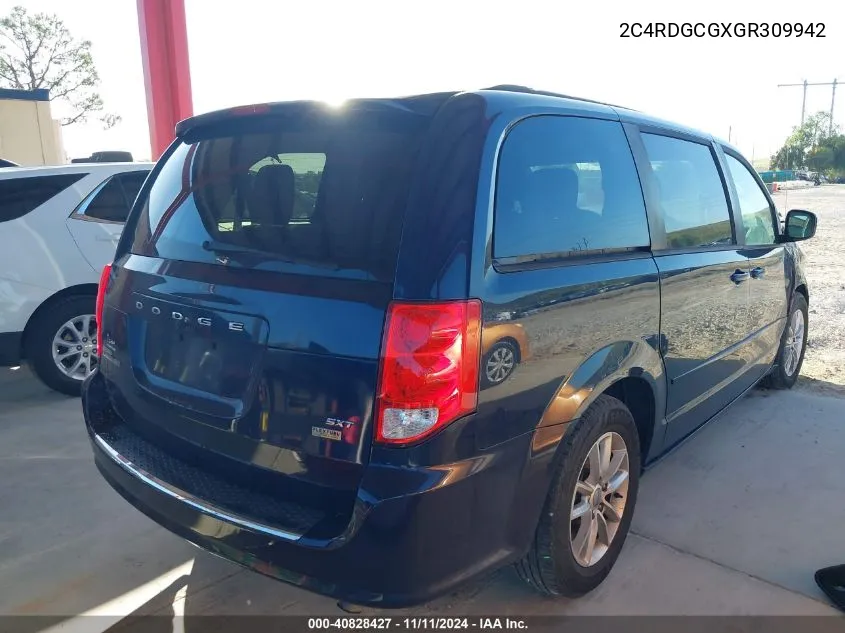 2C4RDGCGXGR309942 2016 Dodge Grand Caravan Sxt