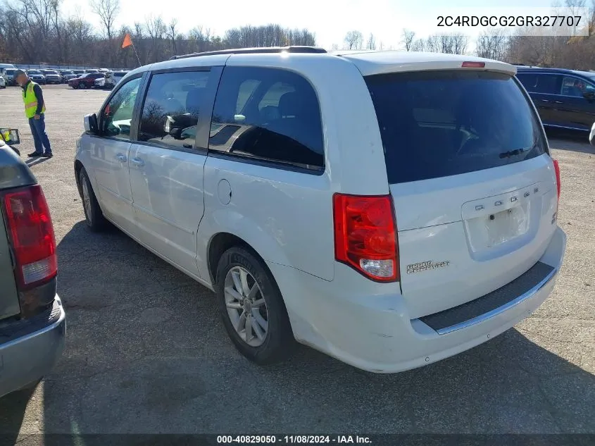 2016 Dodge Grand Caravan Sxt VIN: 2C4RDGCG2GR327707 Lot: 40829050