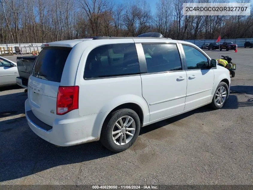 2016 Dodge Grand Caravan Sxt VIN: 2C4RDGCG2GR327707 Lot: 40829050