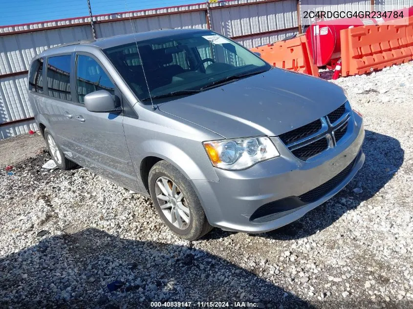 2016 Dodge Grand Caravan Sxt VIN: 2C4RDGCG4GR234784 Lot: 40839147