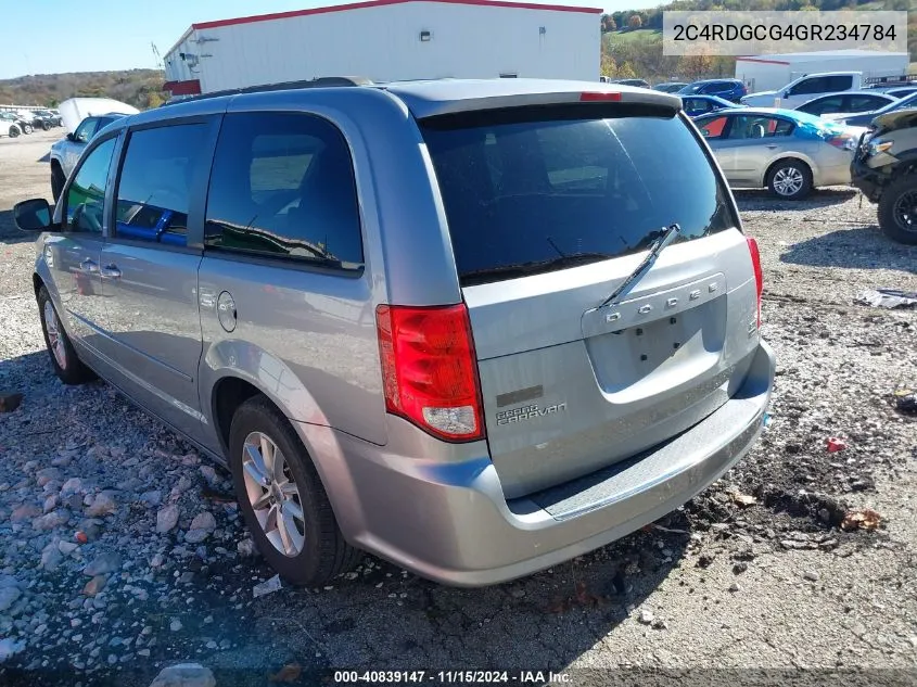 2016 Dodge Grand Caravan Sxt VIN: 2C4RDGCG4GR234784 Lot: 40839147