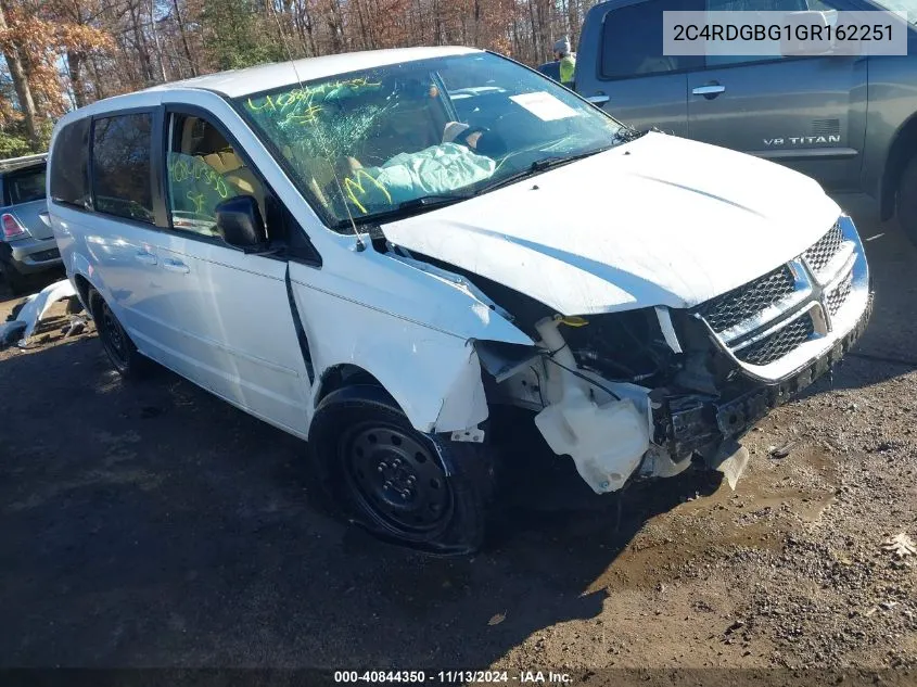 2C4RDGBG1GR162251 2016 Dodge Grand Caravan Se