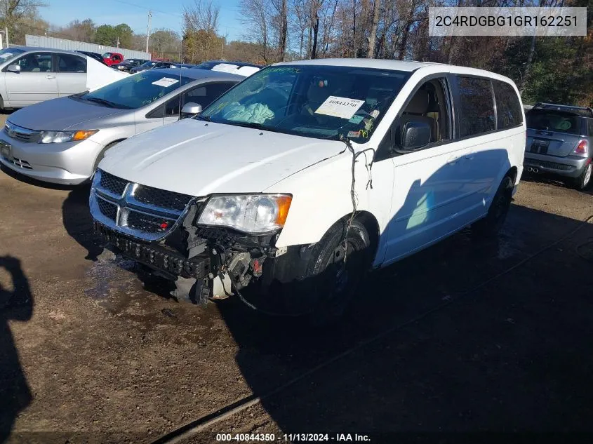 2C4RDGBG1GR162251 2016 Dodge Grand Caravan Se