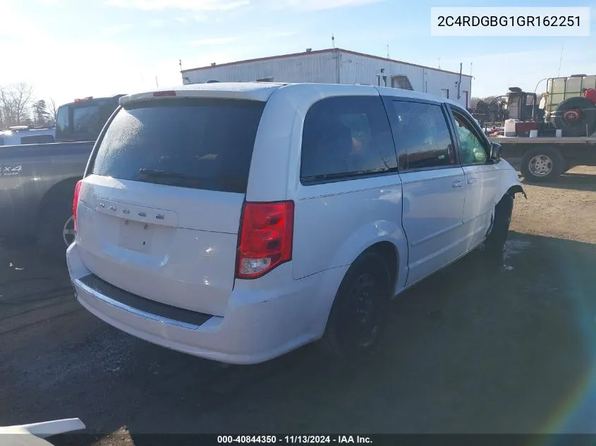 2C4RDGBG1GR162251 2016 Dodge Grand Caravan Se