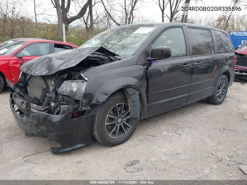 2016 Dodge Grand Caravan Se Plus VIN: 2C4RDGBG2GR335596 Lot: 40858759