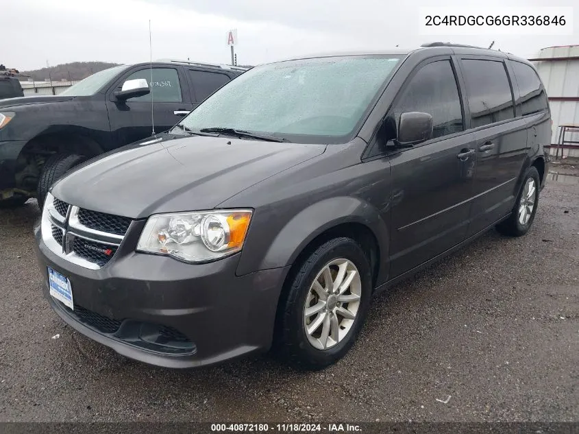 2016 Dodge Grand Caravan Sxt VIN: 2C4RDGCG6GR336846 Lot: 40872180