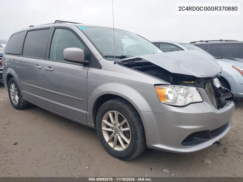 2016 Dodge Grand Caravan Sxt VIN: 2C4RDGCG0GR370880 Lot: 40892076