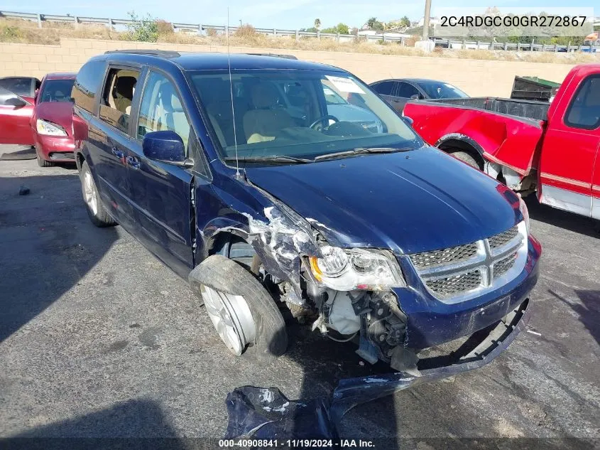 2016 Dodge Grand Caravan Sxt VIN: 2C4RDGCG0GR272867 Lot: 40908841