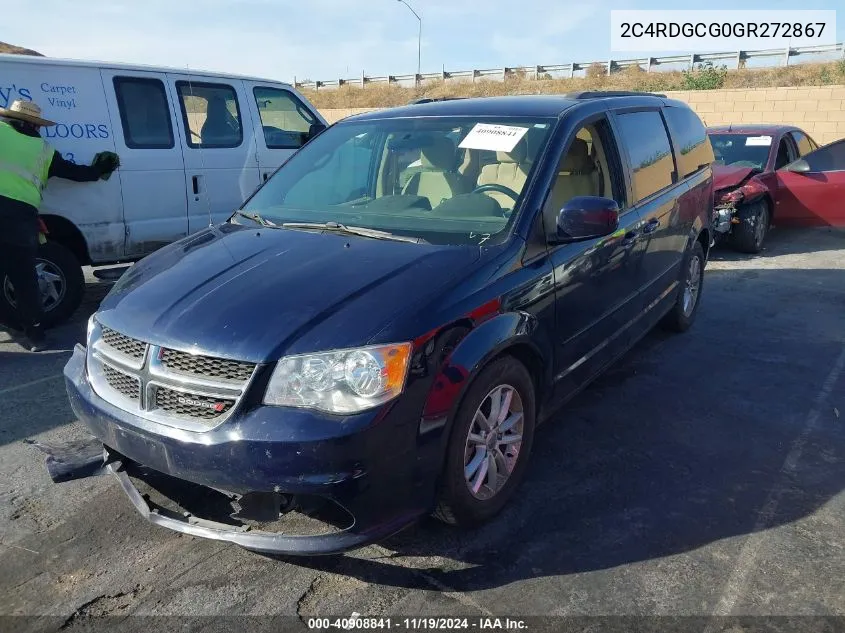 2016 Dodge Grand Caravan Sxt VIN: 2C4RDGCG0GR272867 Lot: 40908841