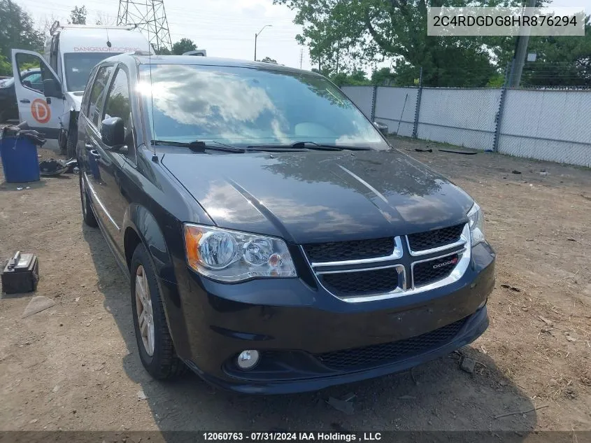 2017 Dodge Grand Caravan Crew VIN: 2C4RDGDG8HR876294 Lot: 12060763