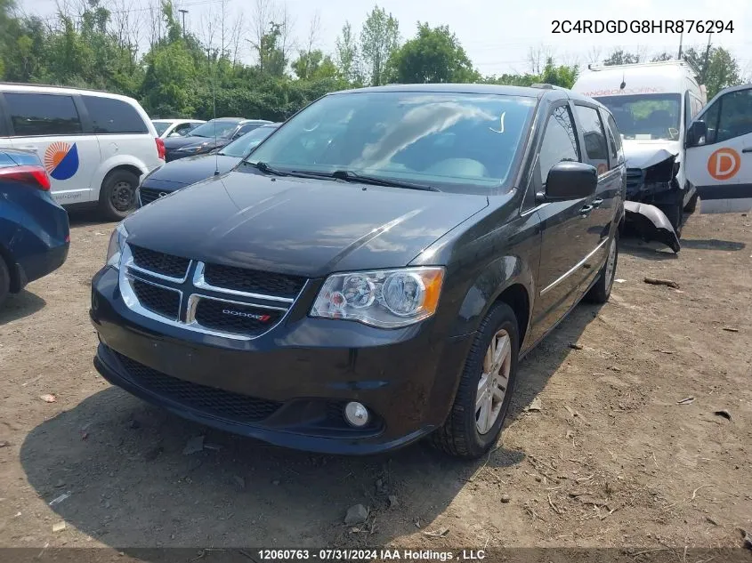 2017 Dodge Grand Caravan Crew VIN: 2C4RDGDG8HR876294 Lot: 12060763