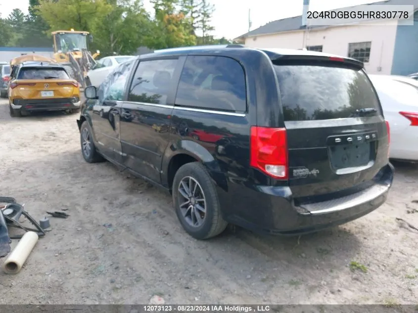 2C4RDGBG5HR830778 2017 Dodge Caravan