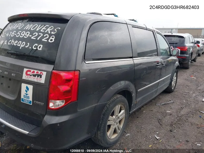 2C4RDGDG3HR682403 2017 Dodge Grand Caravan Crew