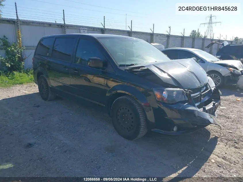 2017 Dodge Grand Caravan Gt VIN: 2C4RDGEG1HR845628 Lot: 12088858