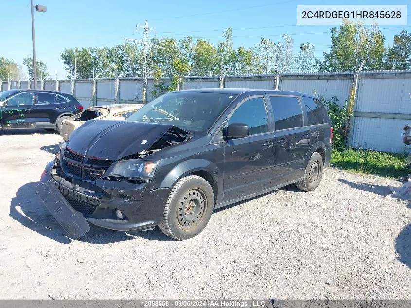 2017 Dodge Grand Caravan Gt VIN: 2C4RDGEG1HR845628 Lot: 12088858