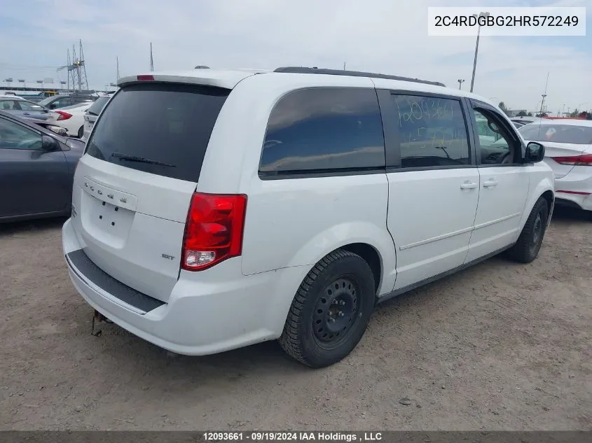 2017 Dodge Grand Caravan Se VIN: 2C4RDGBG2HR572249 Lot: 12093661