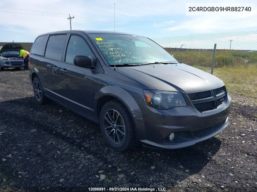 2017 Dodge Grand Caravan Se VIN: 2C4RDGBG9HR882740 Lot: 12098891