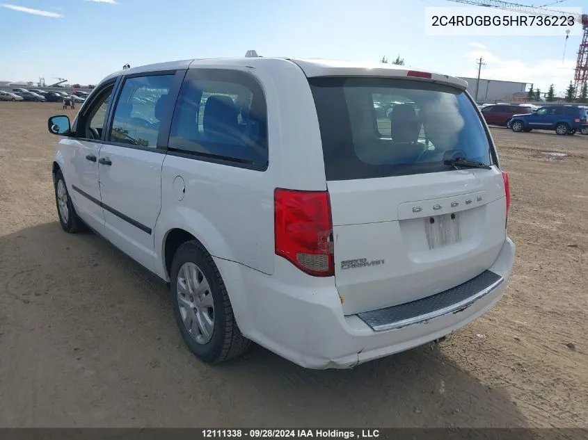 2017 Dodge Grand Caravan Se VIN: 2C4RDGBG5HR736223 Lot: 12111338