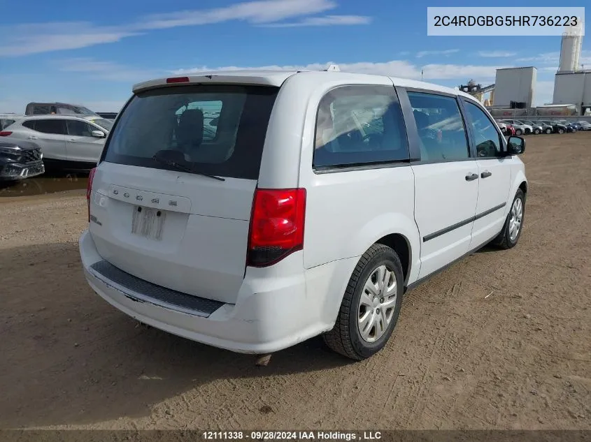 2017 Dodge Grand Caravan Se VIN: 2C4RDGBG5HR736223 Lot: 12111338