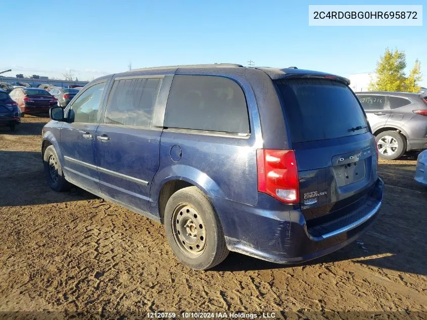 2C4RDGBG0HR695872 2017 Dodge Grand Caravan Se