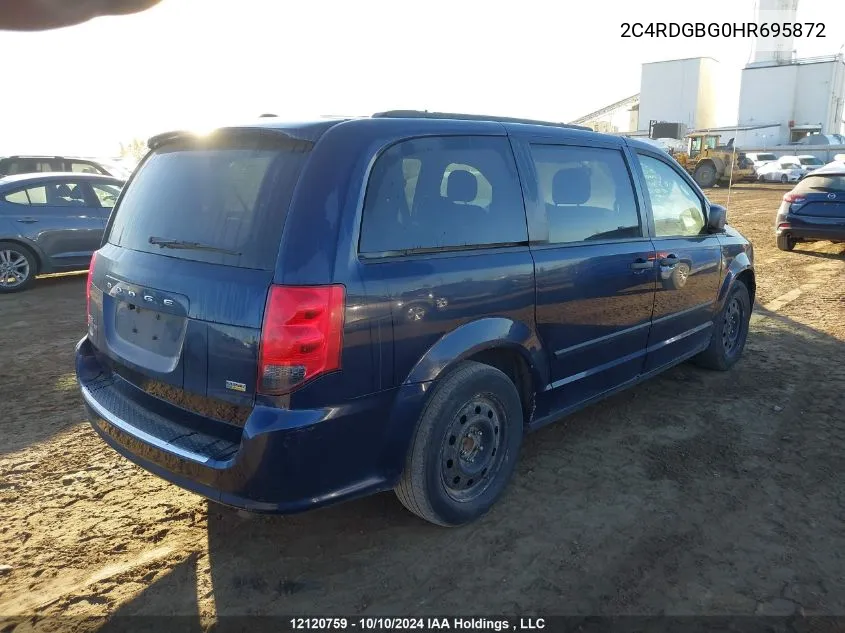 2C4RDGBG0HR695872 2017 Dodge Grand Caravan Se