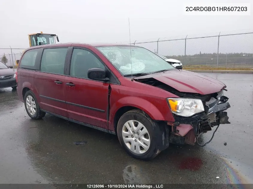 2017 Dodge Grand Caravan Se VIN: 2C4RDGBG1HR607203 Lot: 12125096