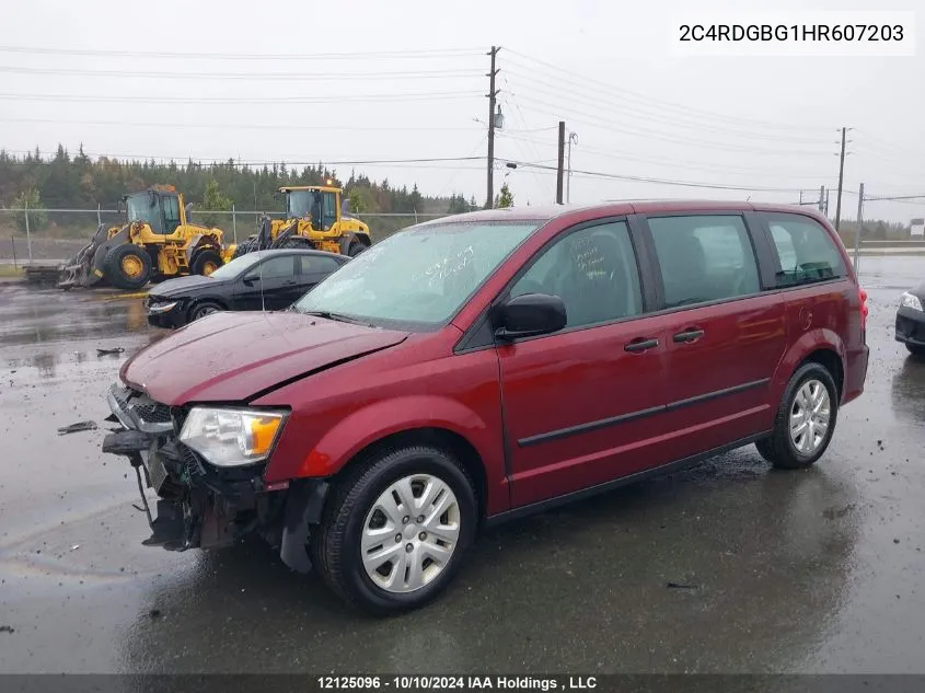 2017 Dodge Grand Caravan Se VIN: 2C4RDGBG1HR607203 Lot: 12125096